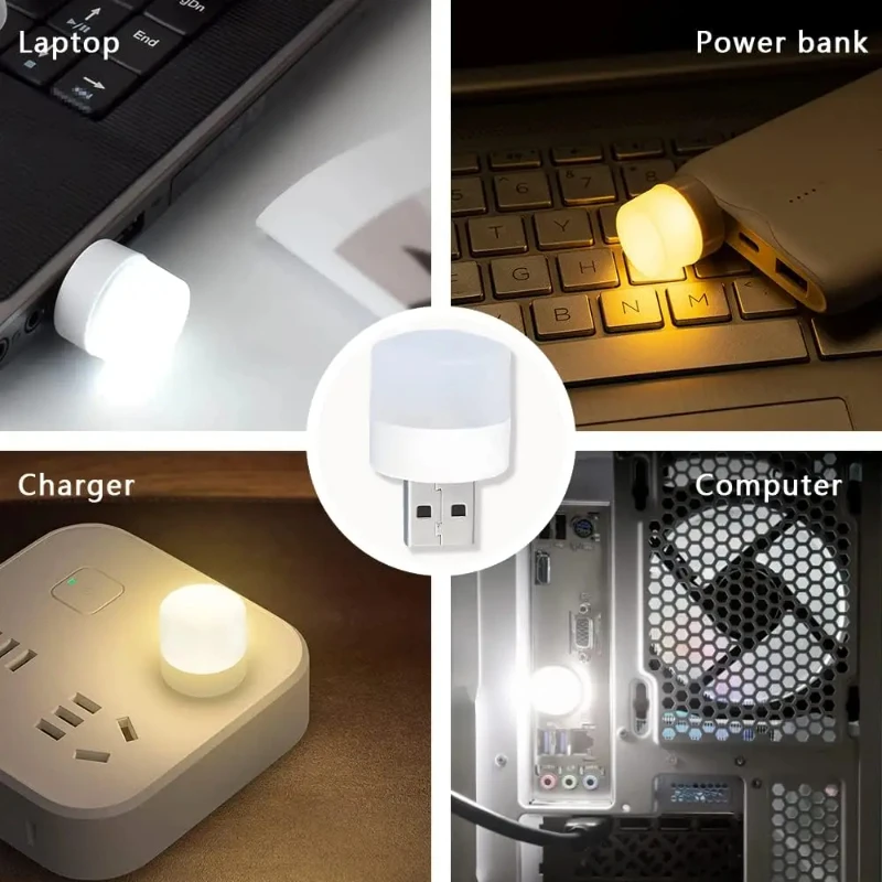 Photography Lighting Book - Mini veilleuse USB blanc chaud Protection