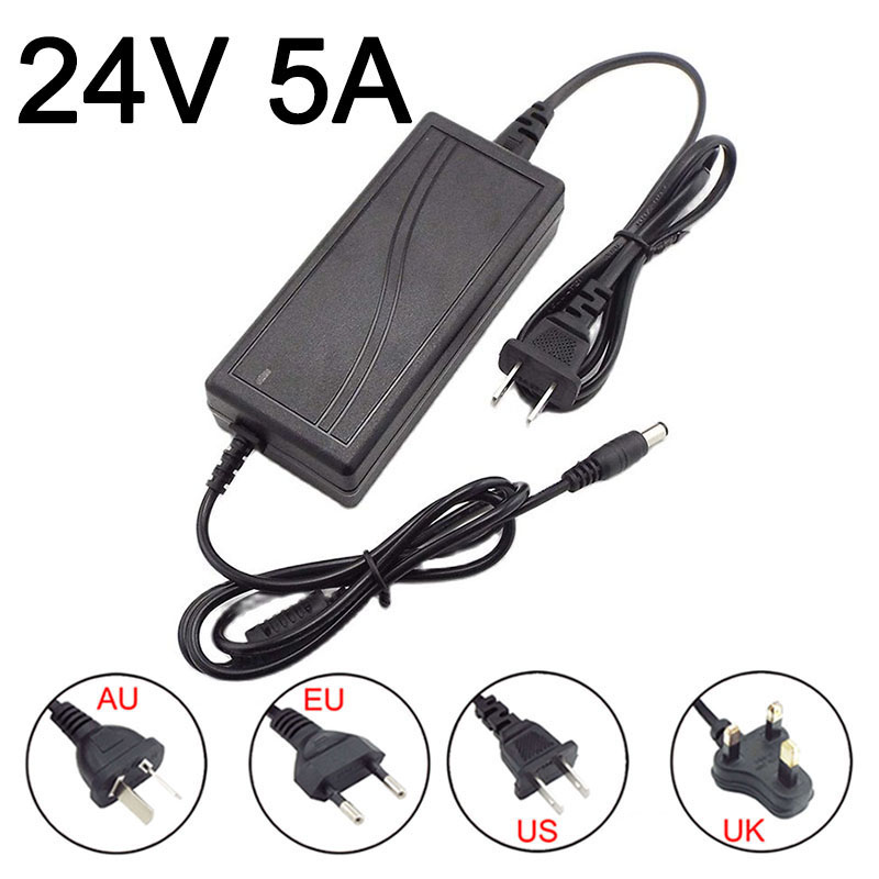 Macro Photography Led Lighting - KampVLed-Adaptateur d'alimentation AC DC, 24V, 5A,