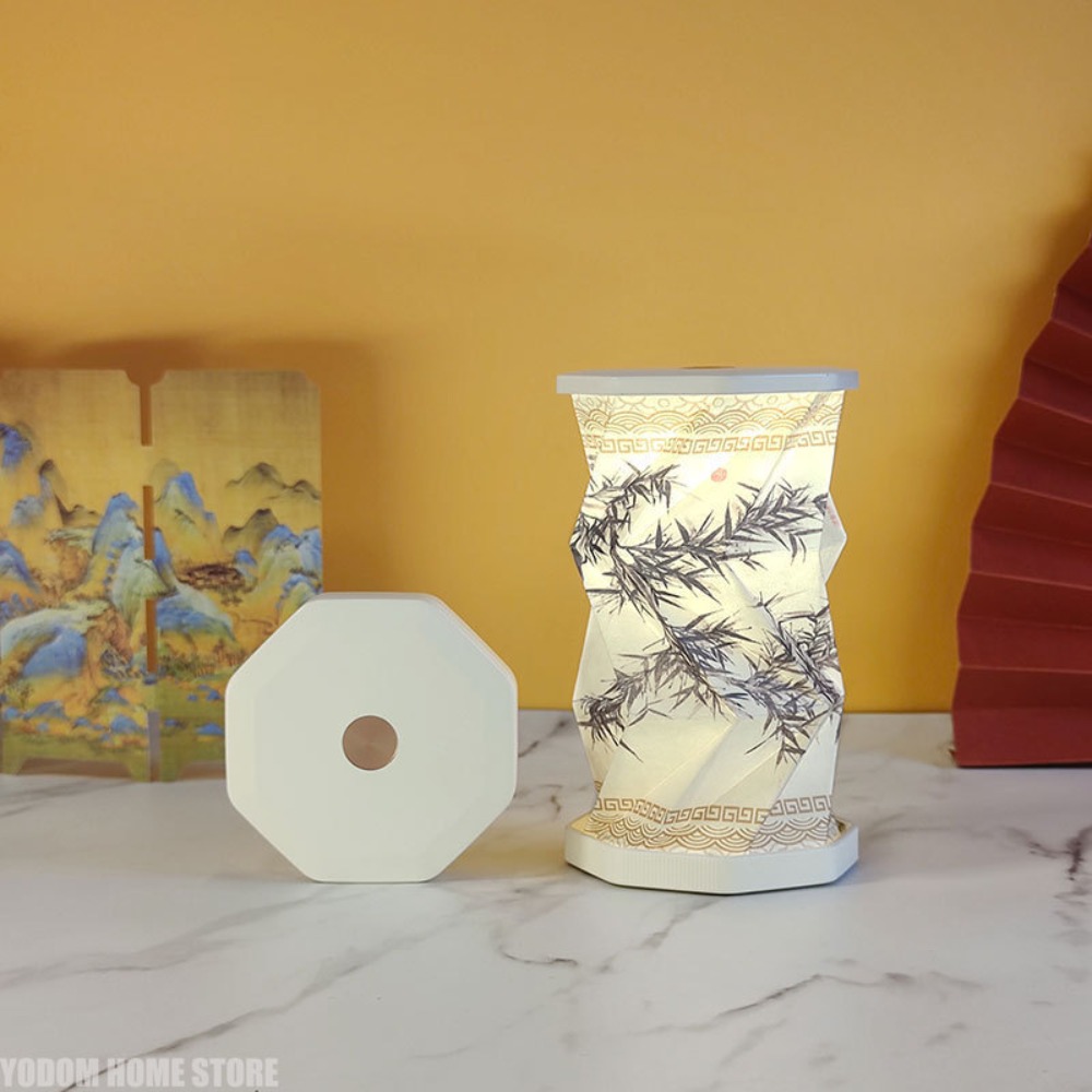 Photography Lighting Book - Lampe de chevet rotative en papier,