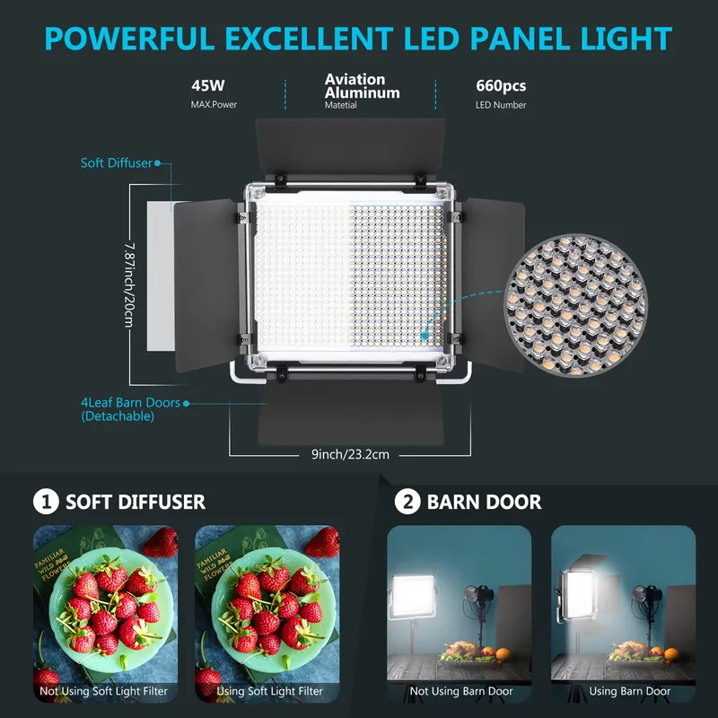 Kit d'éclairage vidéo et photo - Photography Lighting Kit Neewer avis et prix