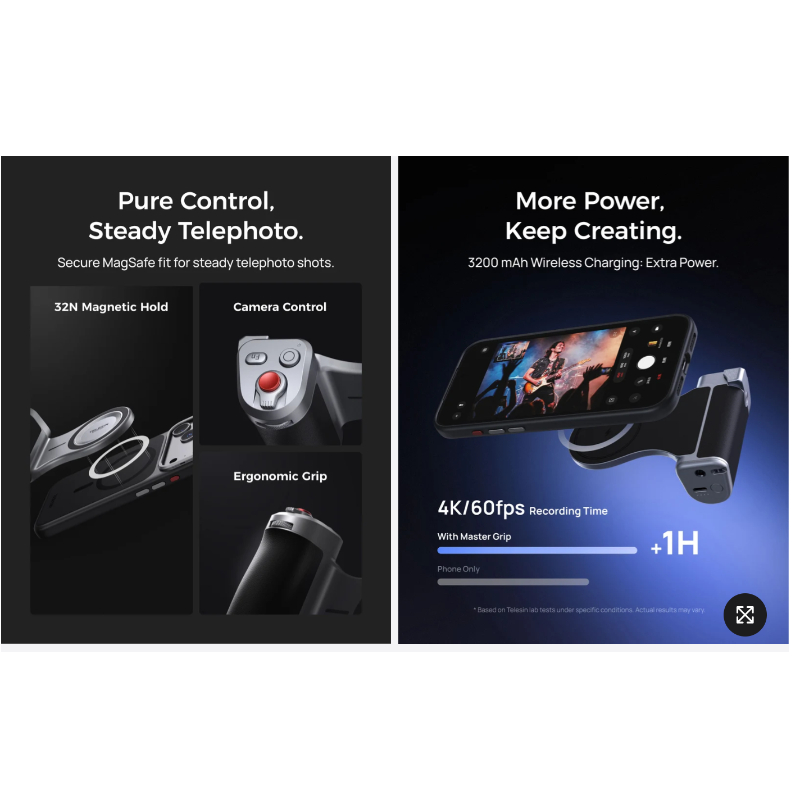 TELESIN Master Grip Classic po - Photography Lighting Case avis et prix