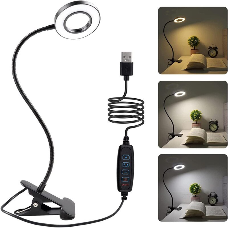 48 LED Lampe de Bureau Clip US - Photography Lighting Book avis et prix