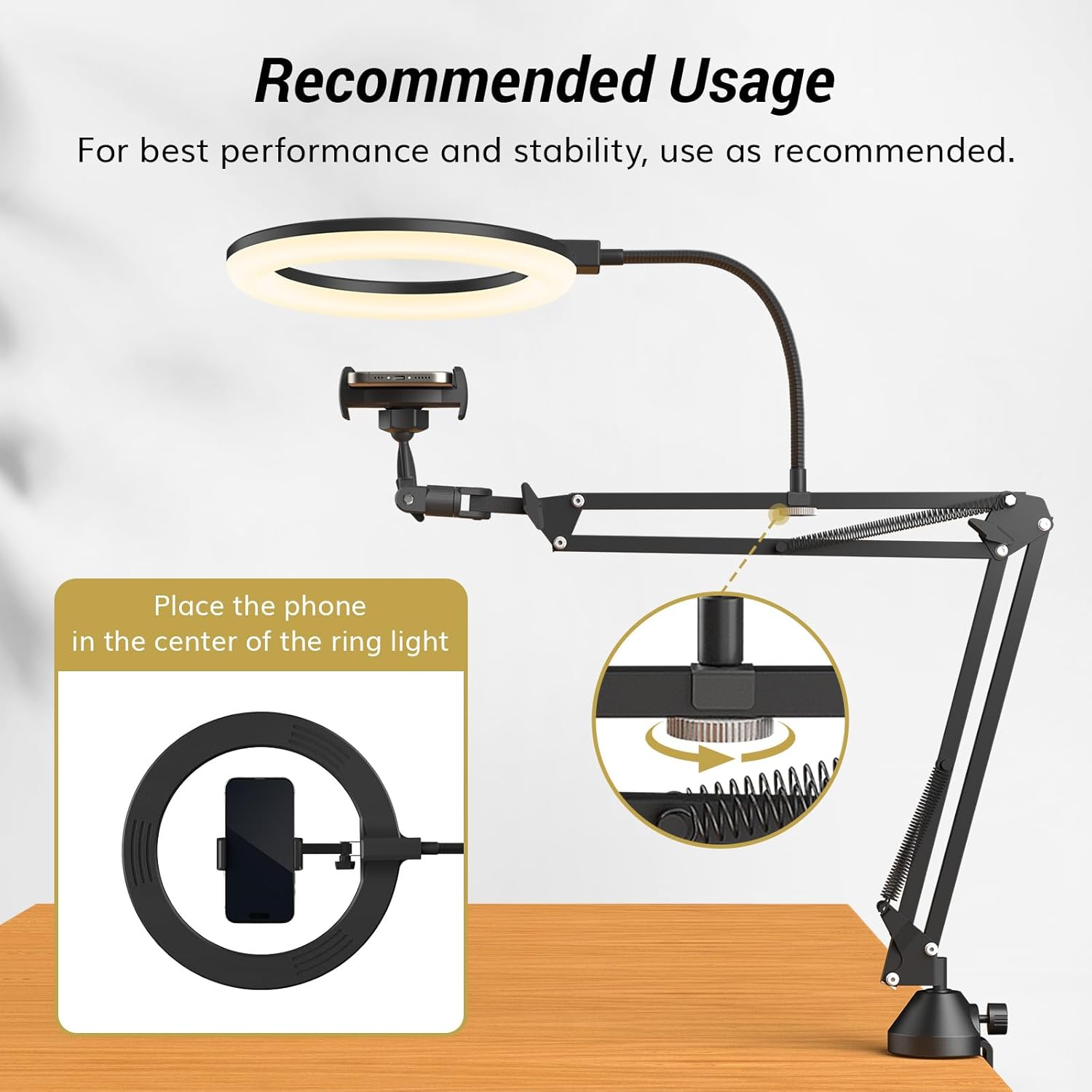 Anneau lumineux avec support e - Photography Lighting Circle avis et prix