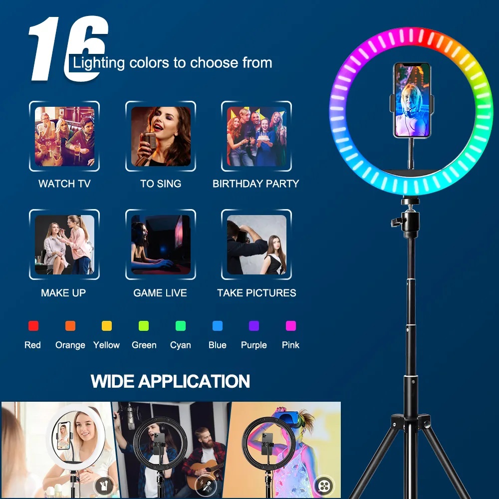 Anneau lumineux RGB de 10 pouc - Photography Lighting Circle avis et prix